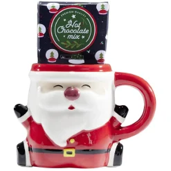 Mug forme personnage de Noël multicolore
