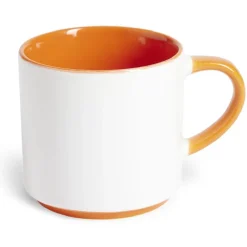 Mug grès bicolore 450mL Ø8,5xH8cm