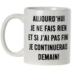 Mug imprimé message humour flemme ou allergique
