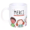 Mug merci Maîtresse avec inscription et enfants