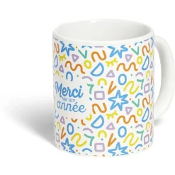 Mug Merci pour cette année céramique Ø8xH10cm 4 modèles