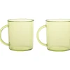 Mug plastique vert x2