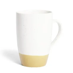 Mug porcelaine blanc et beige 500ml