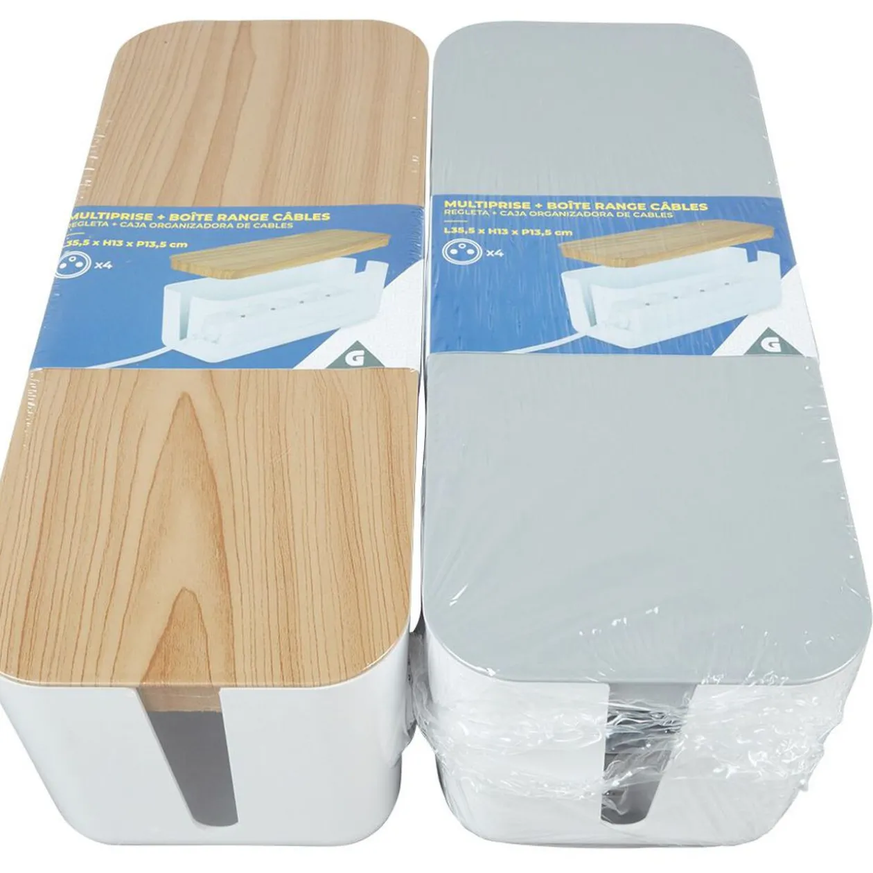 Multiprise 4 prises avec boîte de rangement
