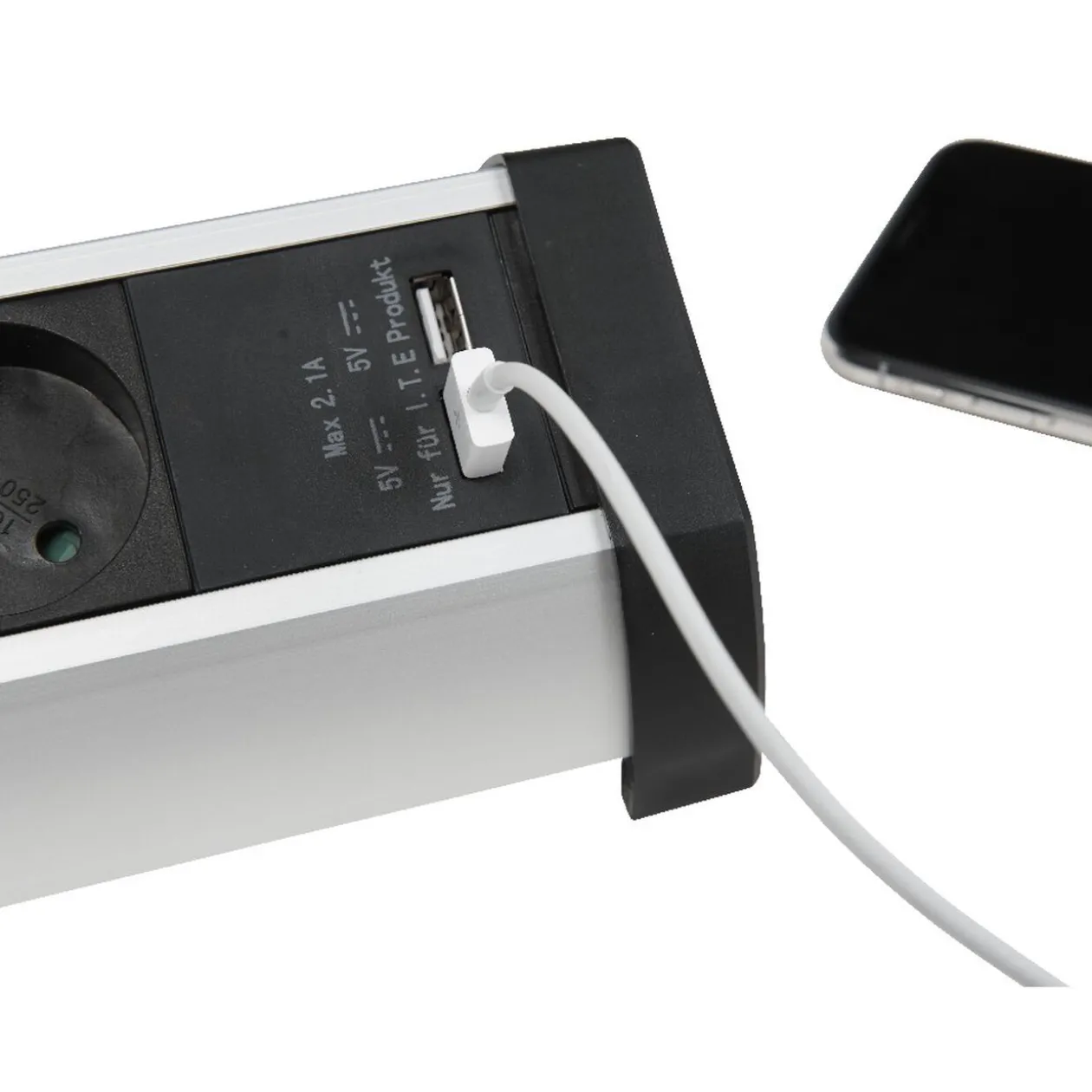 Multiprise 5 prises et 2 ports USB