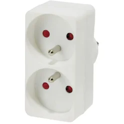 Multiprise duplite 2x16A blanc