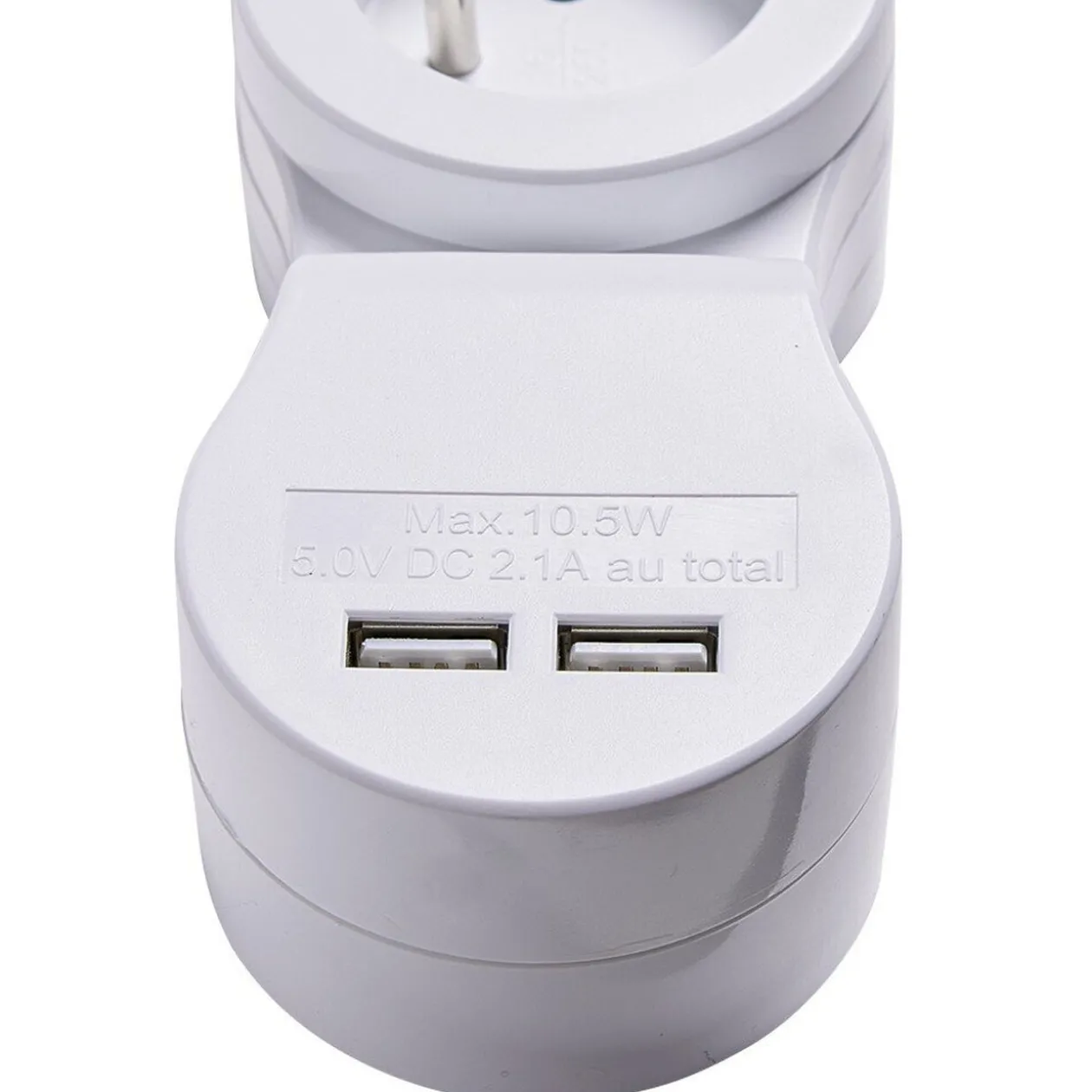Multiprise 4x16A et 2 usb blanc