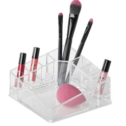 Organisateur à cosmétiques d'angle transparent