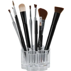 Organisateur à maquillage transparent pour pinceaux