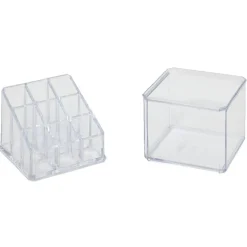 Organisateur à maquillage 2 niveaux transparent