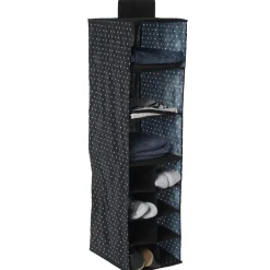 Organisateur de penderie noir et blanc motif étoile