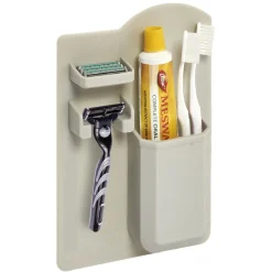 Organisateur de salle de bain silicone adhérent sans fixation