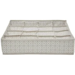 Organisateur dressing motif triangle beige et blanc