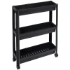 Organiseur 3 niveaux à roulettes noir