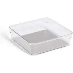 Organiseur de tiroir plastique transparent 16,3x16,3xH.4,8cm