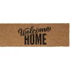 Paillasson coco design Welcome Home noir marron 75x25 cm