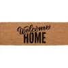 Paillasson coco design Welcome Home noir marron 75x25 cm