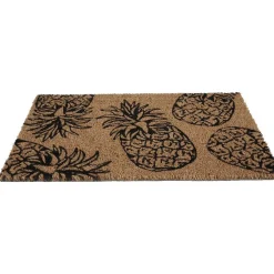 Paillasson coco imprimé ananas noirs