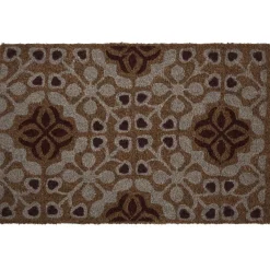 Paillasson coco motif fleurs