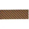 Paillasson coco motif graphique noir marron 75x25 cm