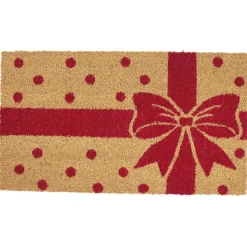 Paillasson coco motif Noël rouge 70x40 cm