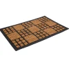 Paillasson coco motif quadrillage