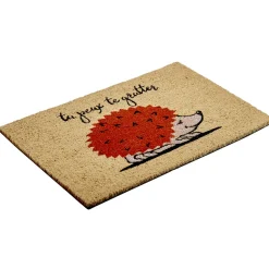 Paillasson coco rectangulaire hérisson tu peux te gratter