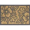 Paillasson coco rectangulaire motif fleur 60x40cm