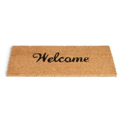 Paillasson coco Welcome marron et noir 25x55cm