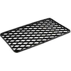 Paillasson grille caoutchouc essuie-pieds noir