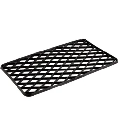 Paillasson grille caoutchouc essuie-pieds noir