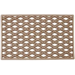 Paillasson tapis d'entrée à picot grattant antidérapant pvc marron