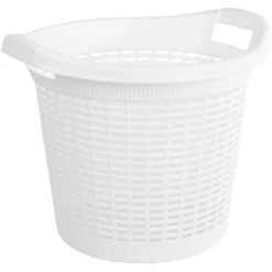 Panier à linge rond blanc 30 L