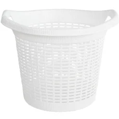 Panier à linge rond blanc 30 L