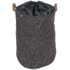 Panier à linge rond gris 56L