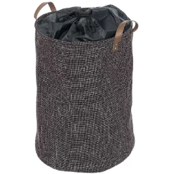 Panier à linge rond gris 56L