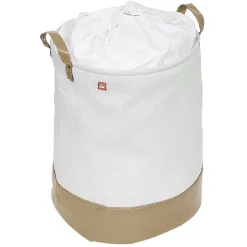 Panier à linge rond gris 56L