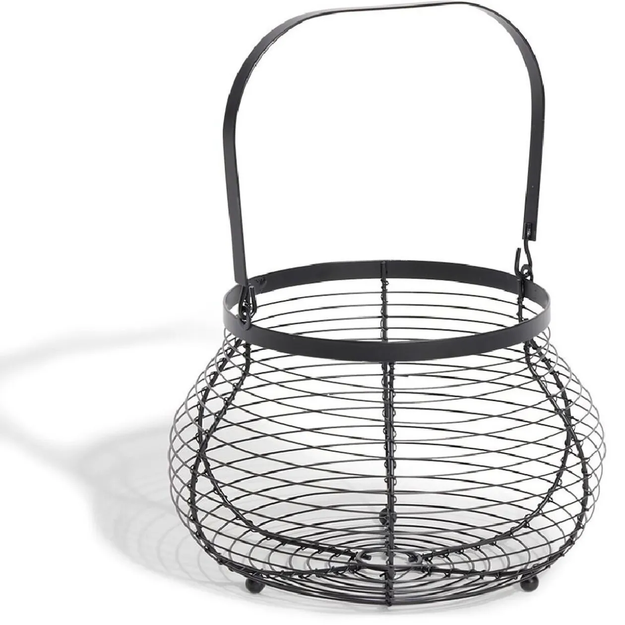 Panier à oeufs avec poignée métal noir