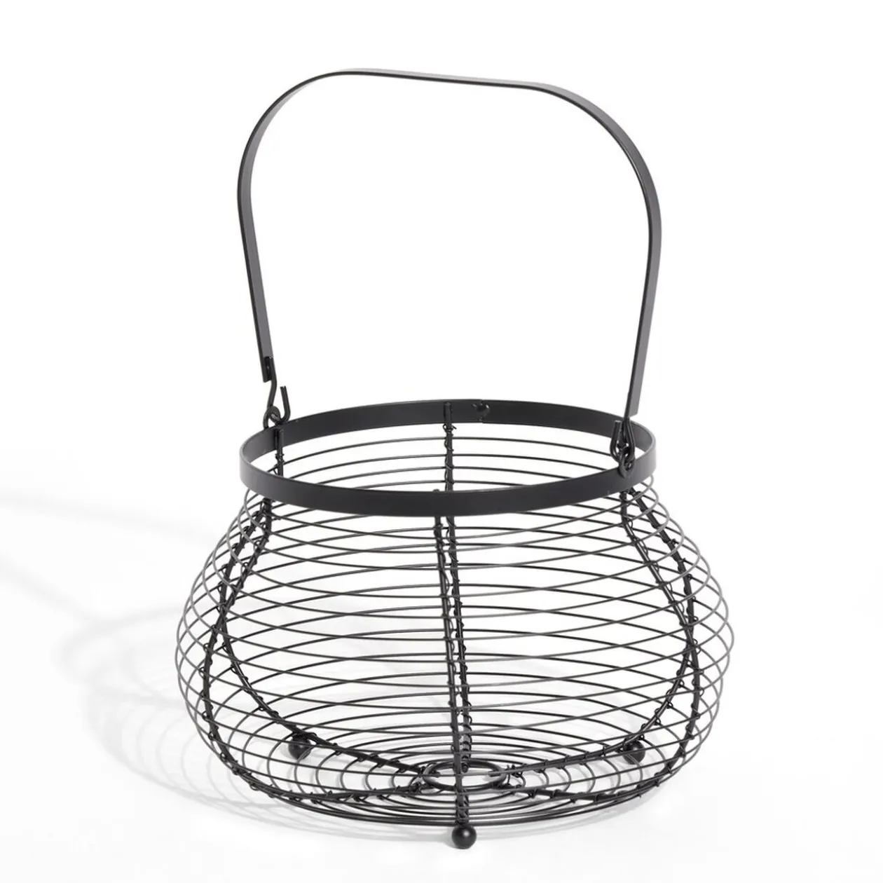 Panier à oeufs avec poignée métal noir