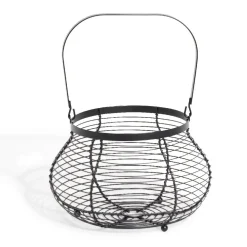 Panier à oeufs avec poignée métal noir