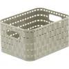 Panier A6 avec poignées design rotin ajouré taupe 2 L