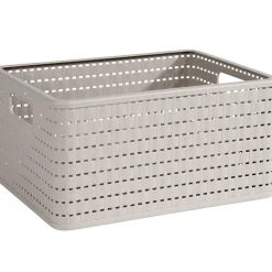 Panier avec poignées design rotin beige 18 L