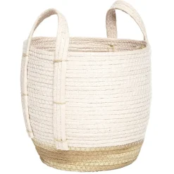 Panier Bora Bora naturel et rose pâle - petit modèle