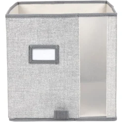 Panier de rangement à fenêtre gris