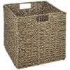 Panier de rangement Box Cube en jonc de mer