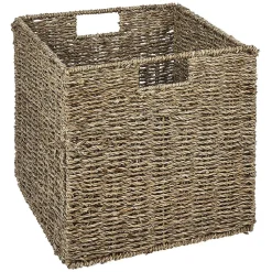 Panier de rangement Box Cube en jonc de mer