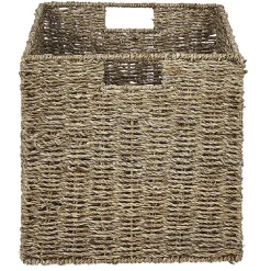 Panier de rangement Box Cube en jonc de mer