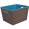 Panier de rangement marron bleu