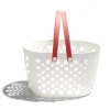 Panier de rangement plastique blanc ajouré 31x21xH19cm - 3 modèles