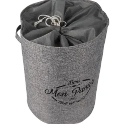 Panier de rangement rond design Laundry gris anthracite